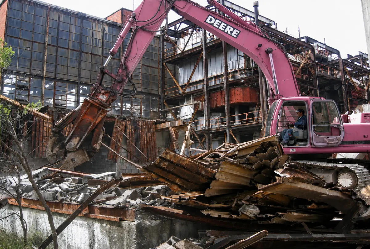 Demolición industrial, obra de CLYCSA